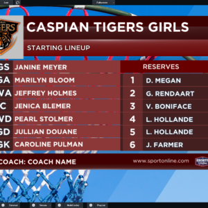 Netball Jam Maroon Lineups Graphic for vMix | Fully Customizable Live Sports Overlay
